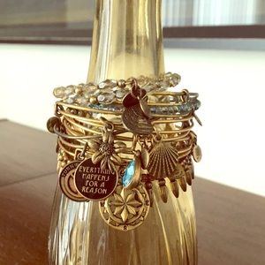 Assorted Alex and Ani bracelets